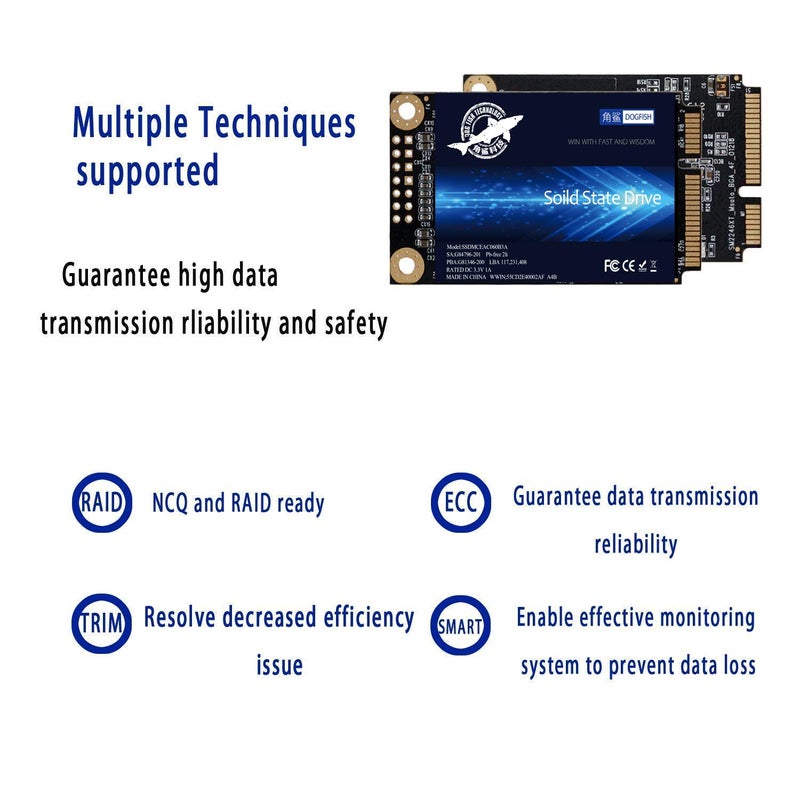 DogFish SSD mSATA 60GB Dogfish Internal Solid State Drive High Performance Hard Drive for Desktop Laptop SATA III 6Gb/s mini sata ssd(60GB MSATA) - Image 5